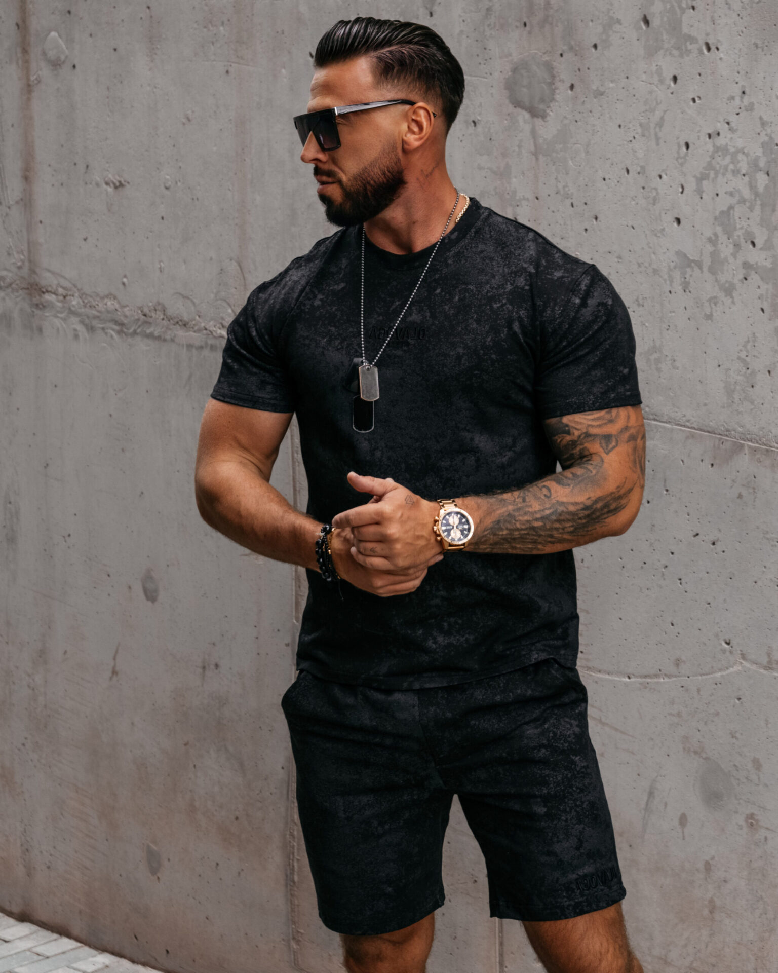 Komplet męski Initial Ola Voga czarny - obrazek 3