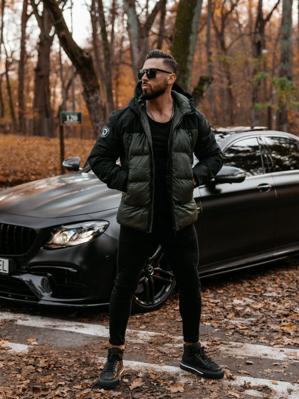 Kurtka męska z kapturem OLIVER Olavoga , khaki , butik OLV