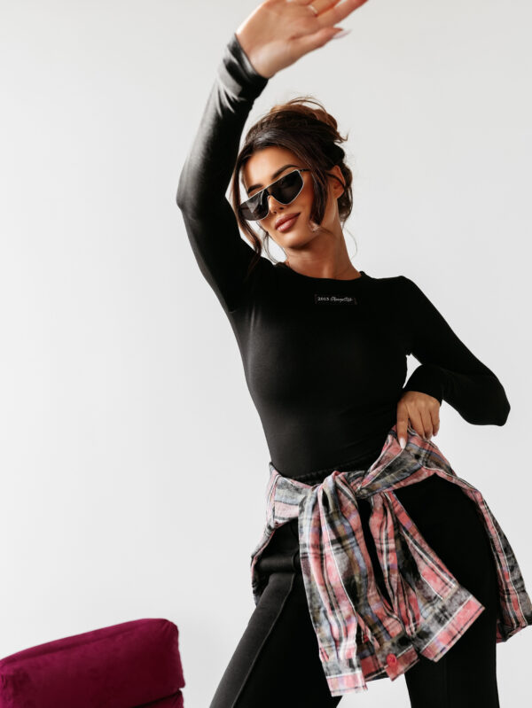 Body klasyczne z długim rękawem OLAVOGA CUERPO czarne , butik olv , olavoga sklep online , ola voga ,