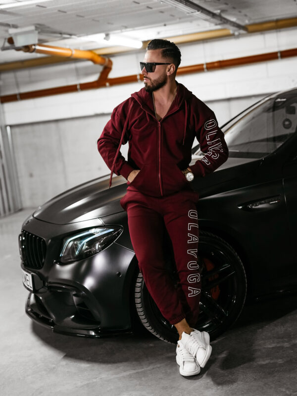 Komplet dres męski bawełniany OLAVOGA UMRISS bordowy , butik olv , olavoga sklep online , ola voga ,