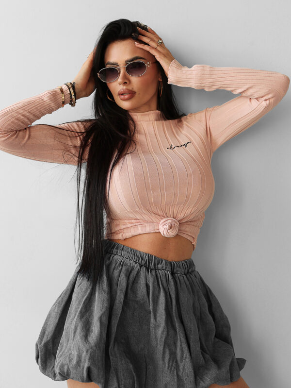 Sweter damski prążkowany PIPER OLAVOGA pudrowy , butik olv , olavoga sklep online , ola voga ,