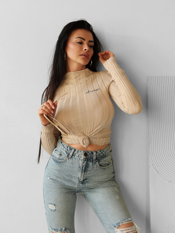 Sweter damski prążkowany PIPER OLAVOGA beżowy , butik olv , olavoga sklep online , ola voga ,