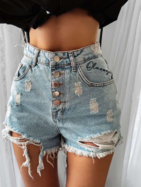 Spodenki damskie szorty jeansowe DREAMLIKE OLAVOGA niebieski , butik olv , olavoga sklep online , ola voga , butik olavoga , sklep olavoga , spodenki olavoga , szorty olavoga , olavoga dreamlike ,