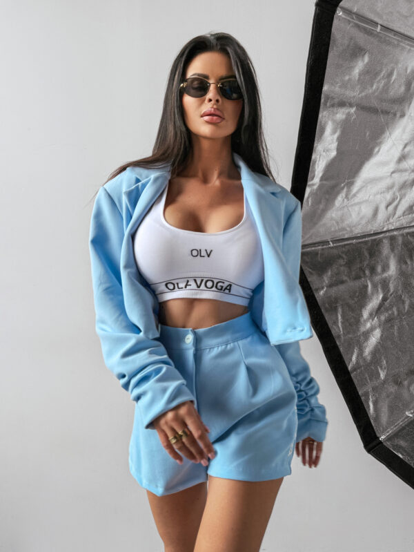 Spodenki z wysokim stanem TINTO OLAVOGA niebieskie , butik olv , olavoga sklep online , ola voga , butik olavoga , sklep olavoga , spodenki olavoga , spodenki olv , tinto olavoga , tinto olv ,