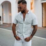 Koszula casual męska na krótki rękaw PORDE OLAVOGA niebieska , m , l , xl , nowa kolekcja , najnowsza kolekcja , olavoga warszawa , butik partnerski , wyprzedaż , wyprzedaz , zdjęcia , butiki partnerskie , olv , sklep online , ola voga , butik , sklep , shop , men , elegancka , beżowa , shirt , beige , green , white , biała , żakardowa , z tkaniny strukturalnej , letnia , wakacyjna , przewiewna , ecru , blue ,