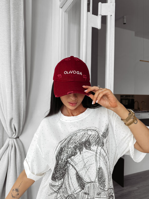Czapka z daszkiem OLAVOGA BLUE HOUR bordowa , nowa kolekcja , najnowsza kolekcja , new , sprzedaż , butik partnerski , wyprzedaż , wyprzedaz , zdjęcia , butiki partnerskie , butik olv , sklep online , ola voga , o la voga , butik , sklep , olv , shop , dresowy , women ,