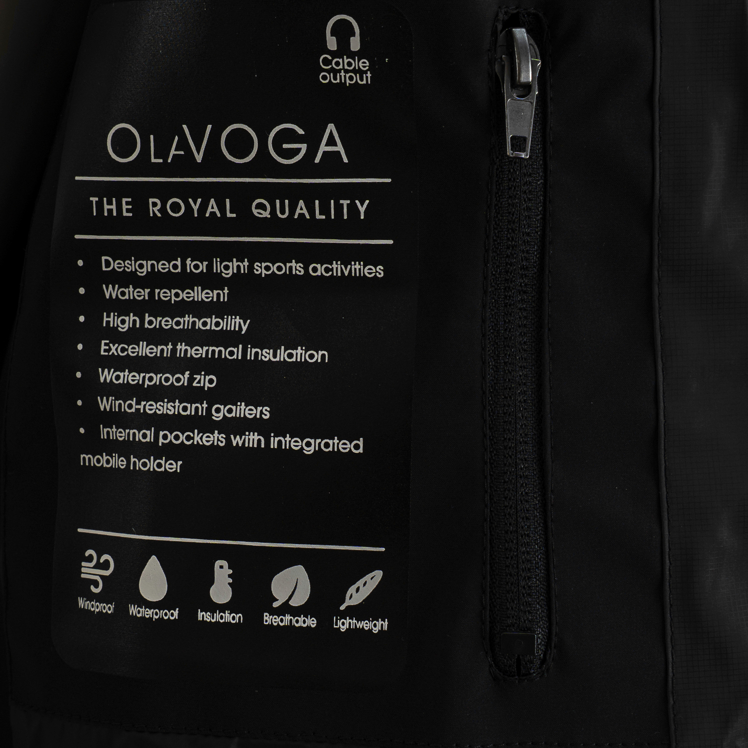 Kurtka męska OLAVOGA SPARKNOING czarna