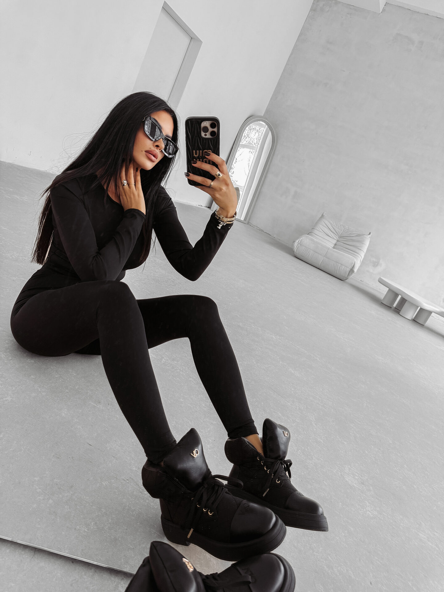 Workery damskie OLAVOGA BADDIE czarne