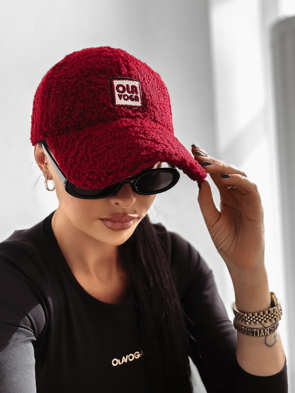 Czapka z daszkiem OLAVOGA SAAL bordowa