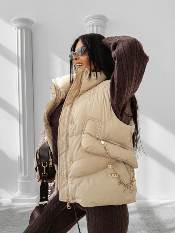 Kamizelka damska OLAVOGA RAIN beżowy