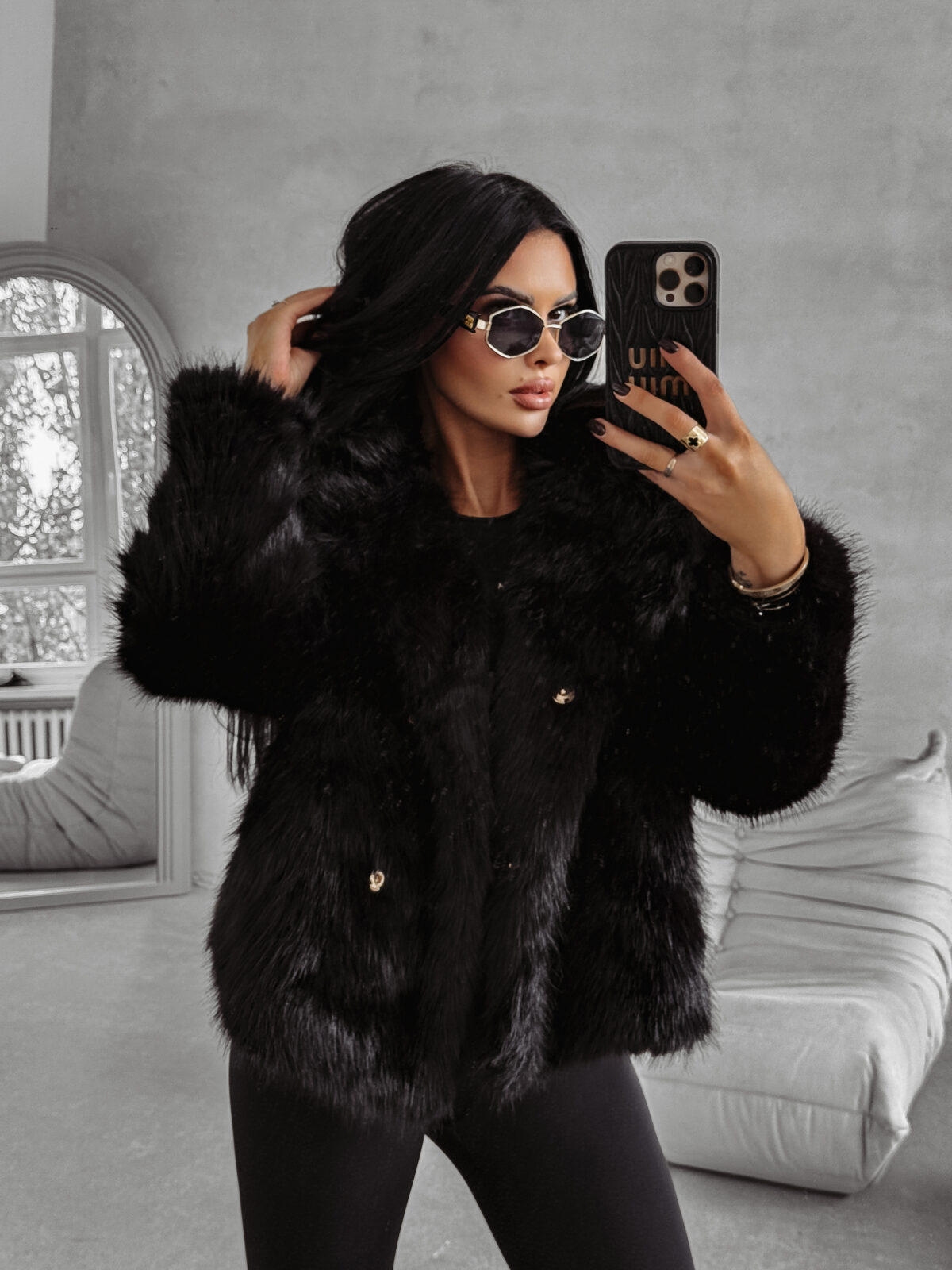 Kurtka damska OLAVOGA CUAR czarna