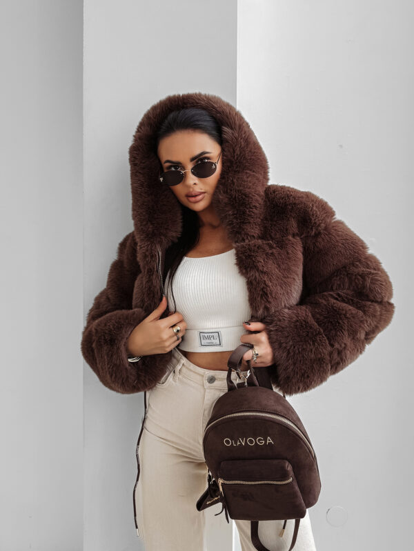 Kurtka damska OLAVOGA MARCELLINI czekoladowa