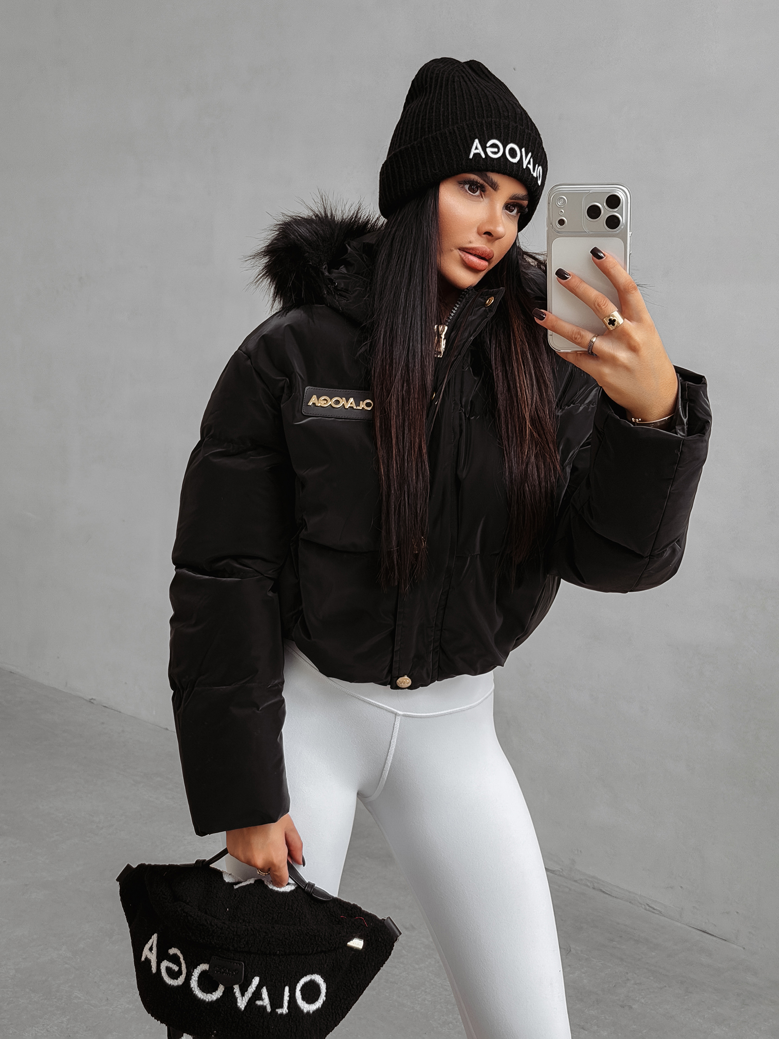 Kurtka damska OLAVOGA PUFY czarna