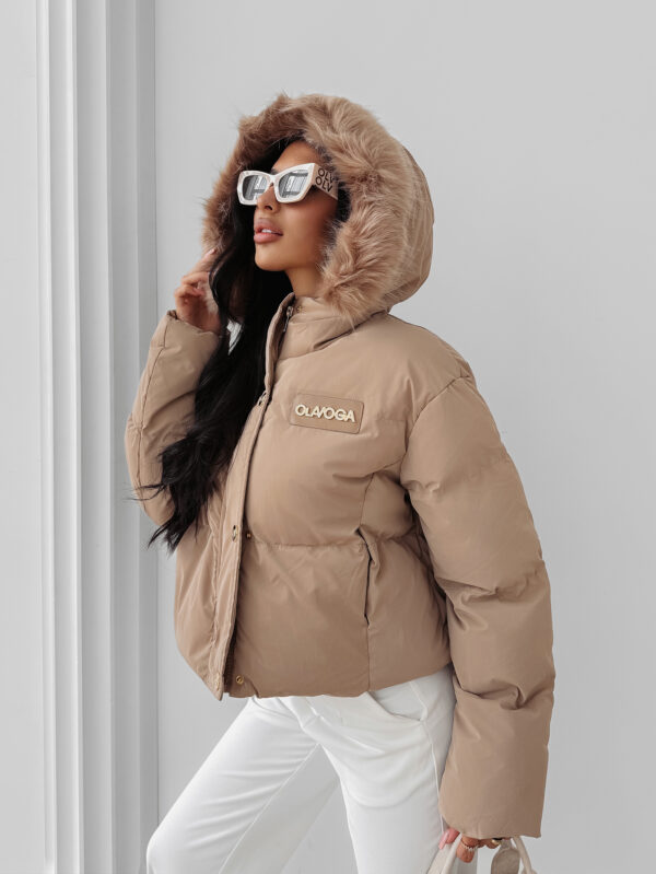 Kurtka damska OLAVOGA PUFY beżowa