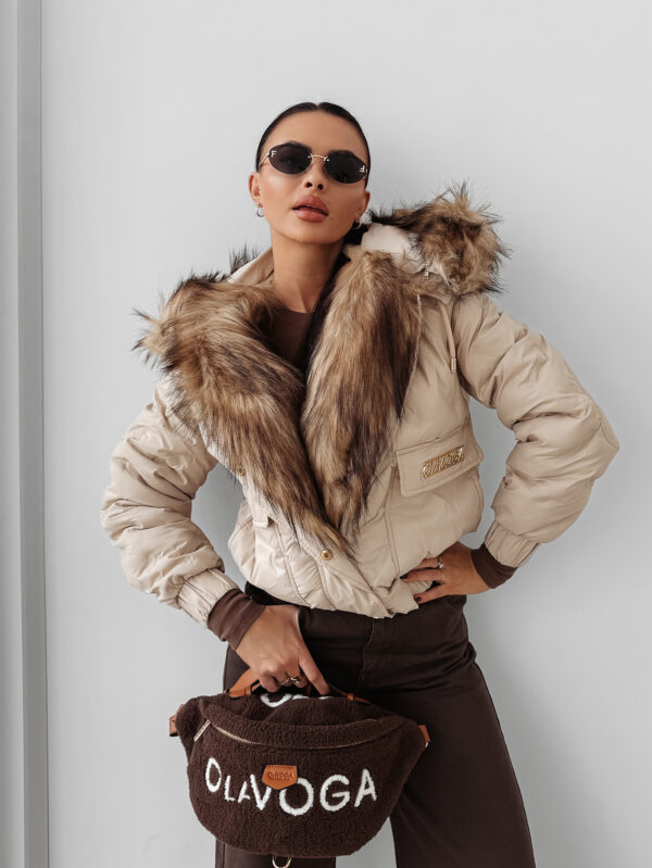Kurtka damska OLAVOGA RAURE beżowa