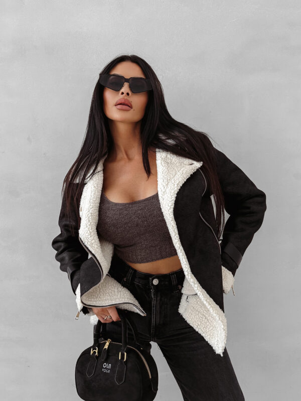 Kożuszek damski OLAVOGA SIIN czarna