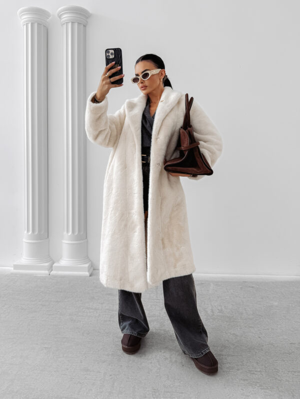 Płaszcz damski OLAVOGA MINO ecru