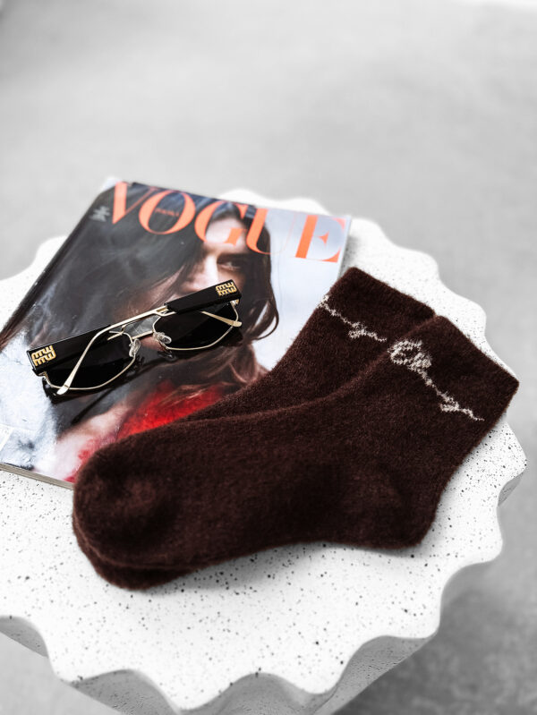 Skarpetki damskie OLAVOGA JU ZO czekoladowe