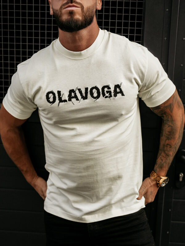 T-shirt męski OLAVOGA REAL ecru