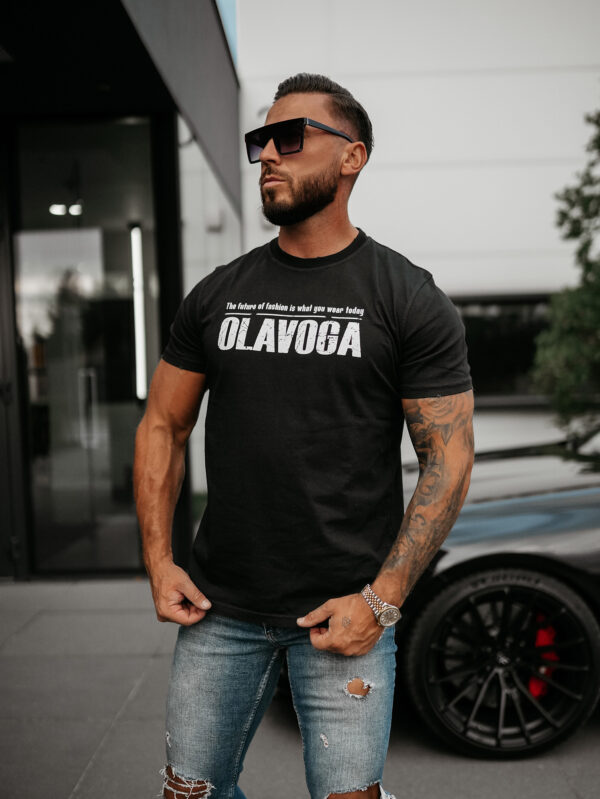 T-shirt męski OLAVOGA ZOAN grafitowy