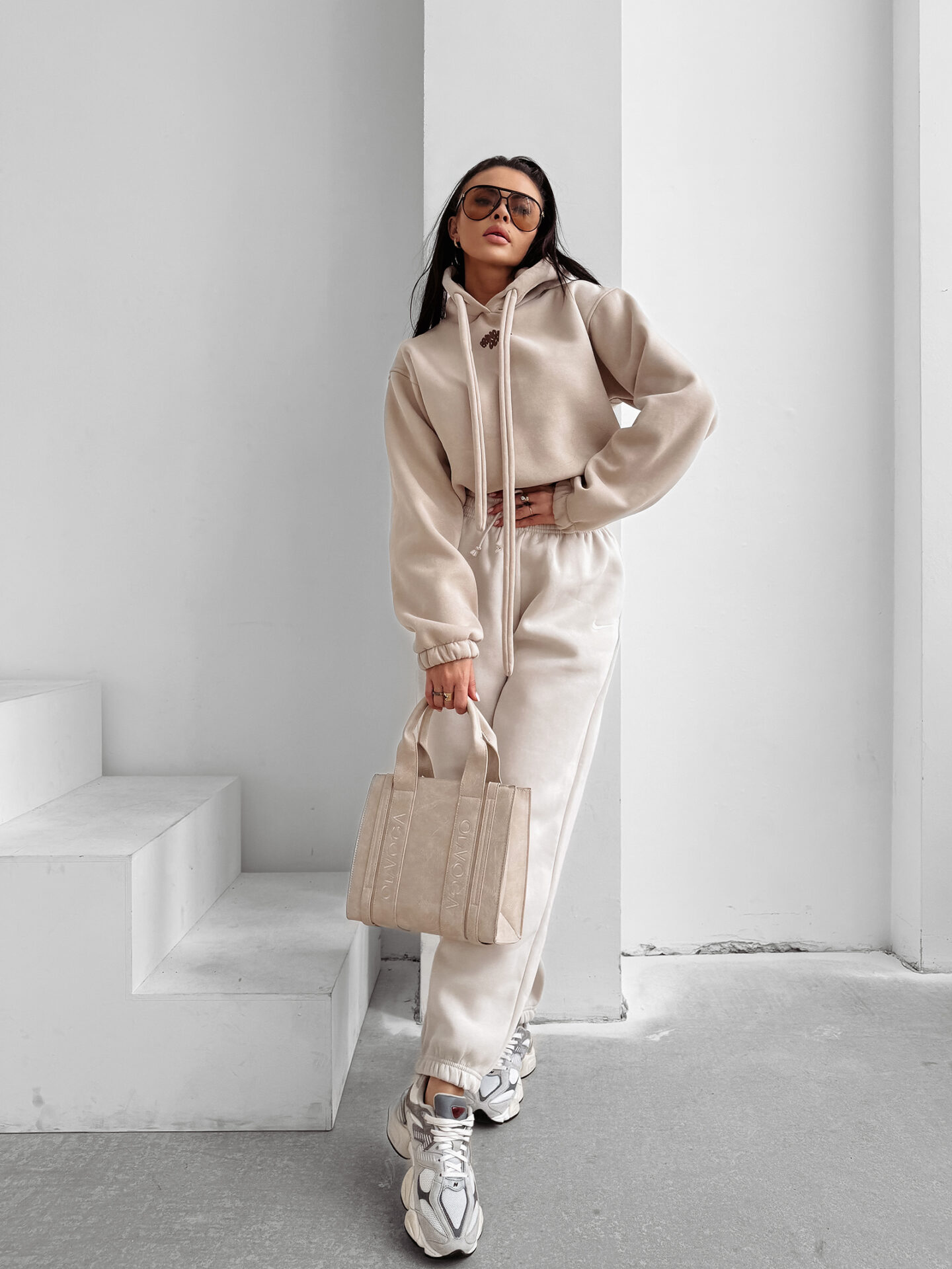 Bluza damska OLAVOGA FROST LAYER beżowa