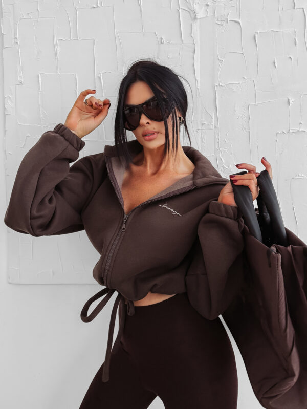 Bluza damska OLAVOGA LINOS czekoladowa