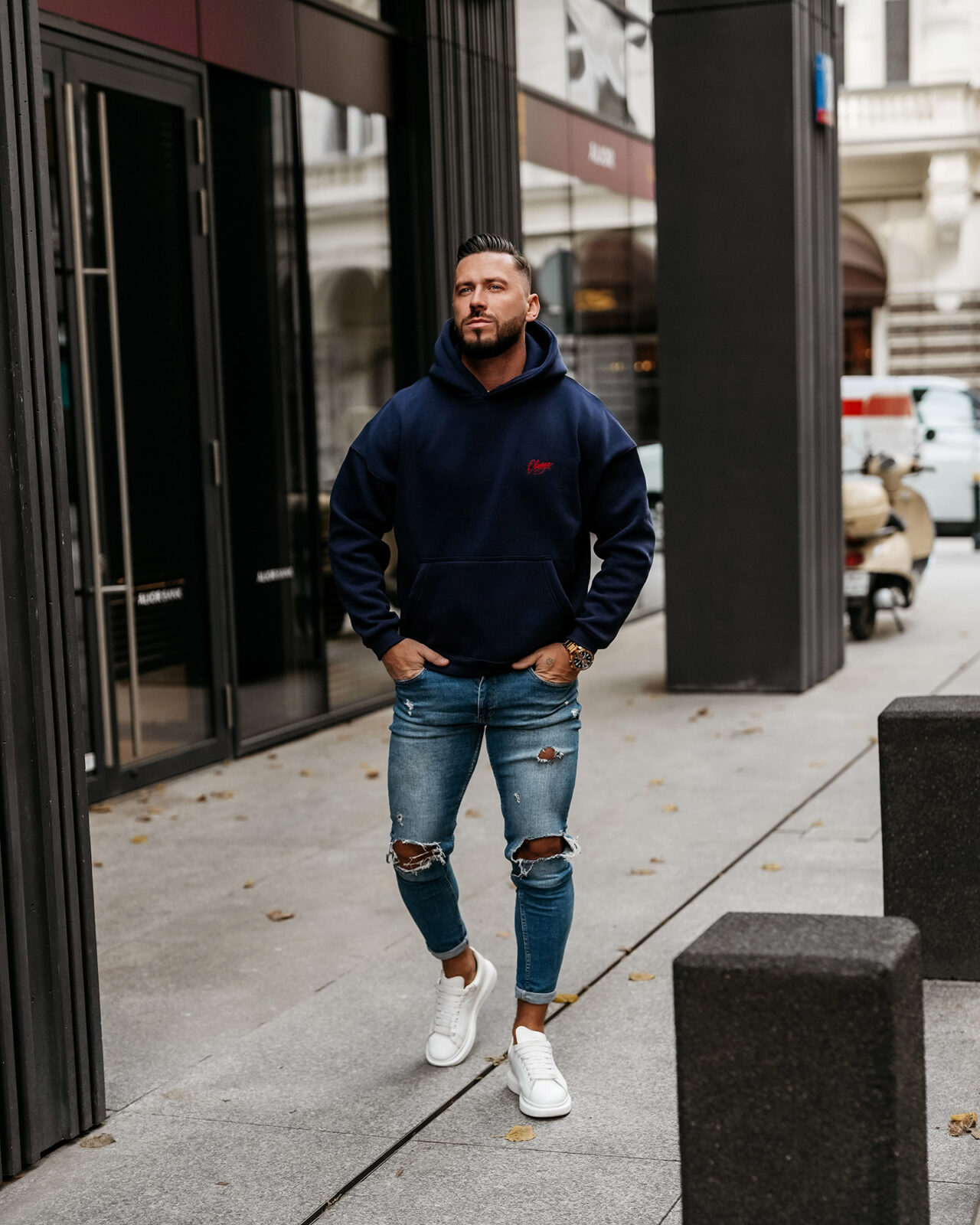 Bluza męska OLAVOGA UNIT granatowa