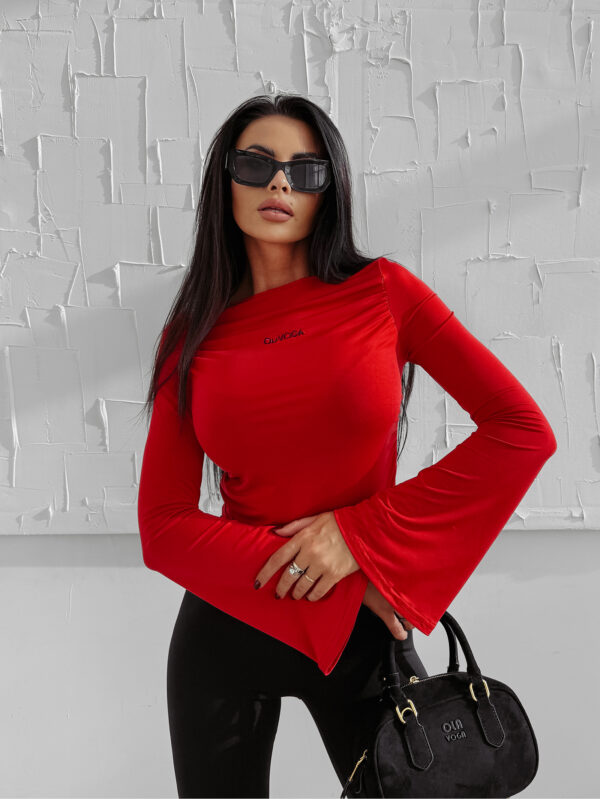 Bluzka damska OLAVOGA LOTUS czerwona