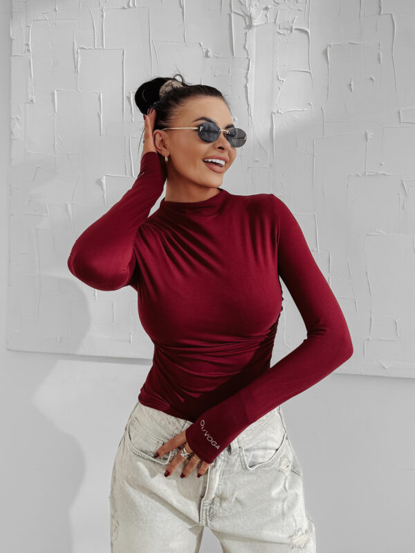 Bluzka damska OLAVOGA NERELIA bordowa