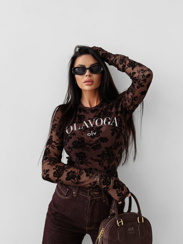 Bluzka damska OLAVOGA SEPIA czekoladowa