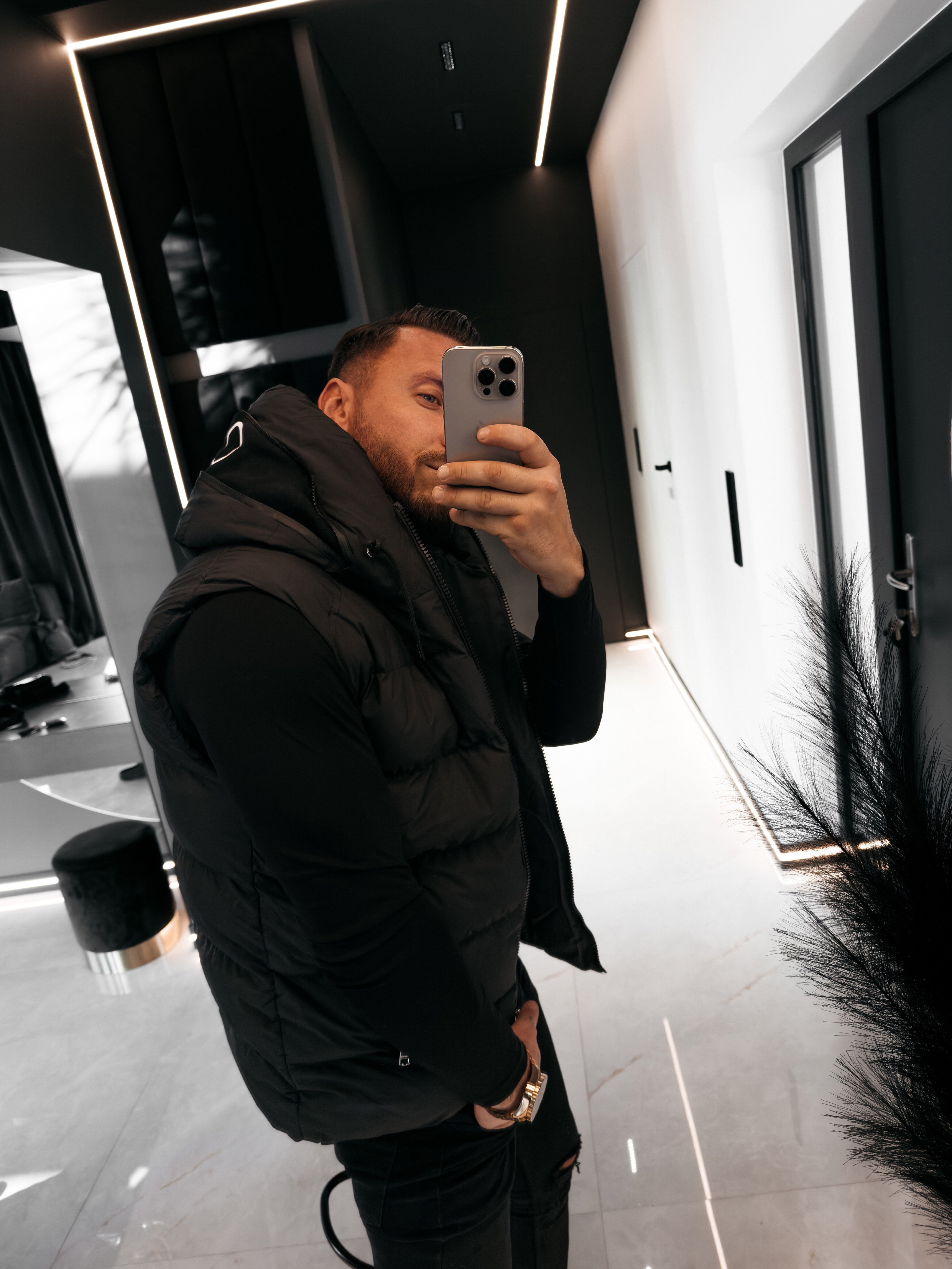 Bezrękawnik męski OLAVOGA TAER czarny - obrazek 3