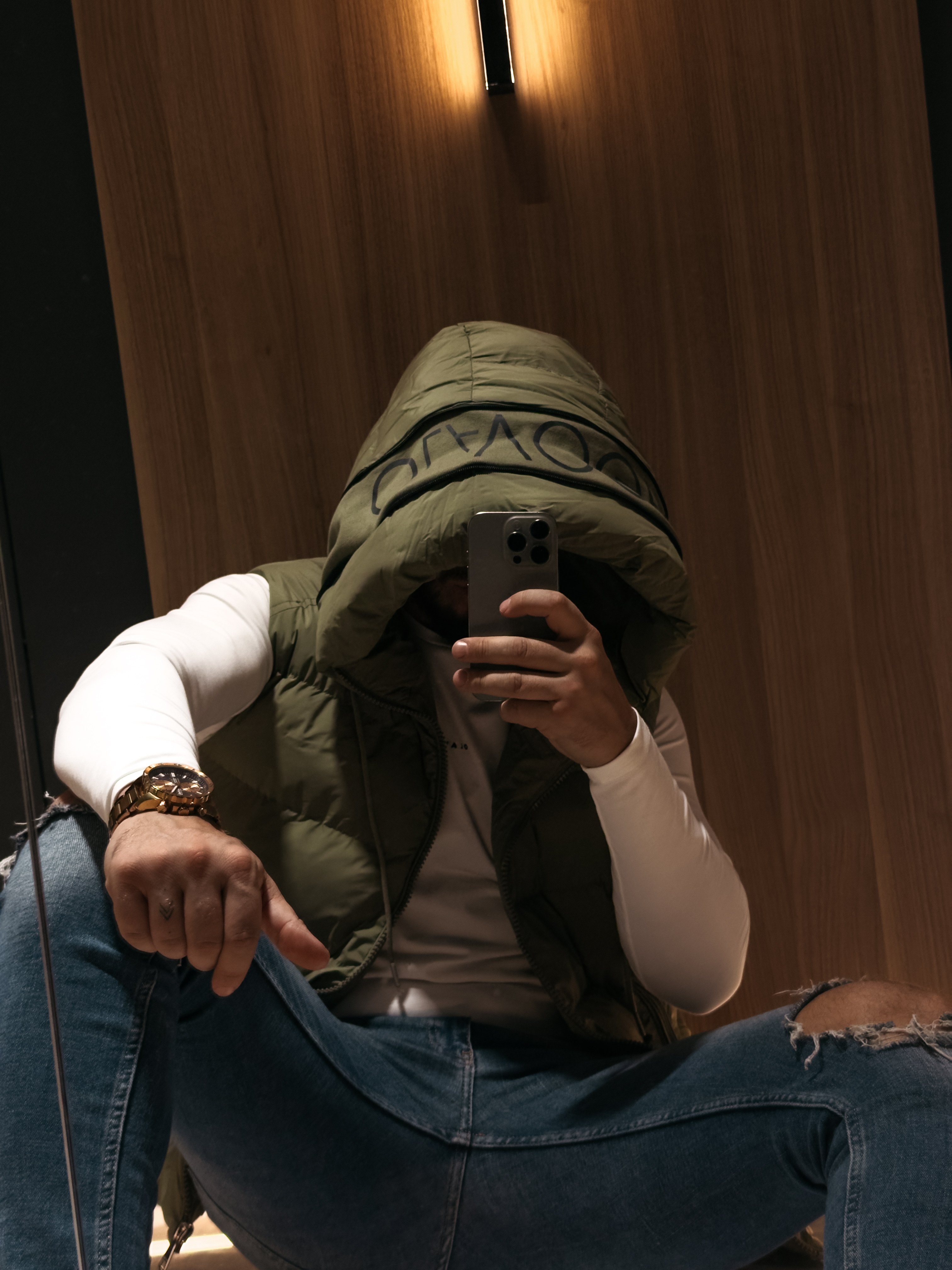 Bezrękawnik męski OLAVOGA TAER khaki - obrazek 4