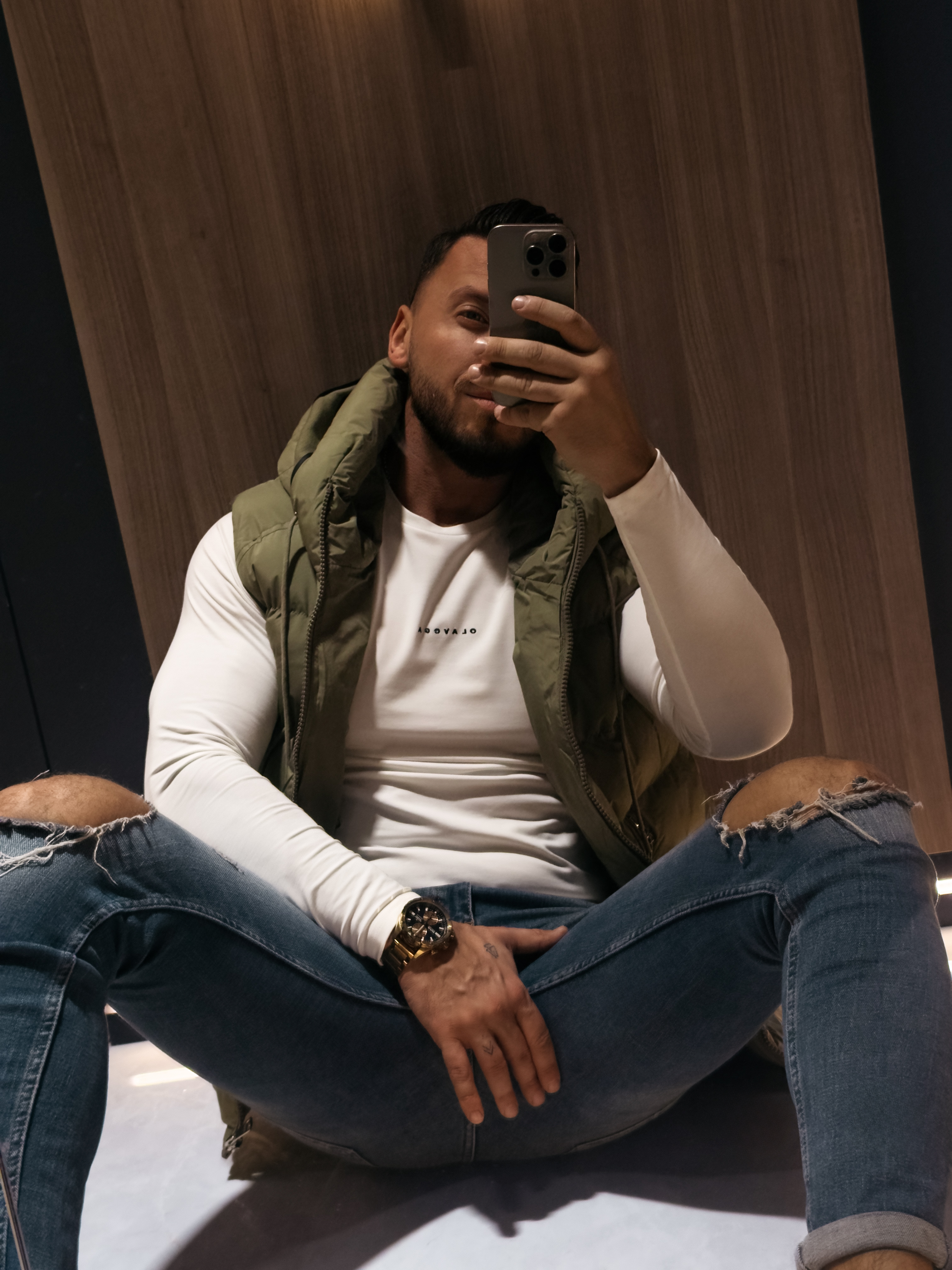 Bezrękawnik męski OLAVOGA TAER khaki - obrazek 5