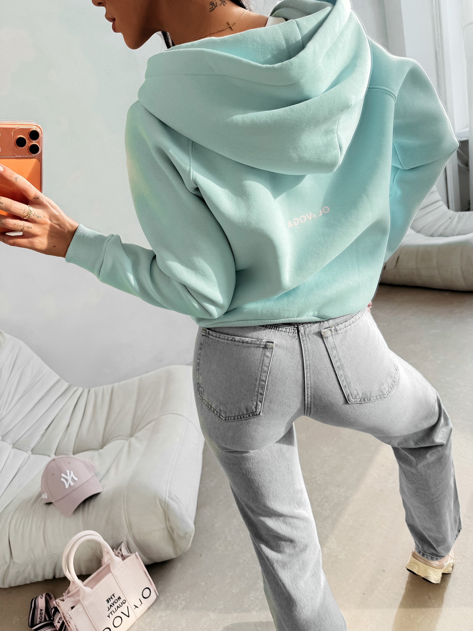 Bluza damska OLAVOGA IRIS miętowa - obrazek 3