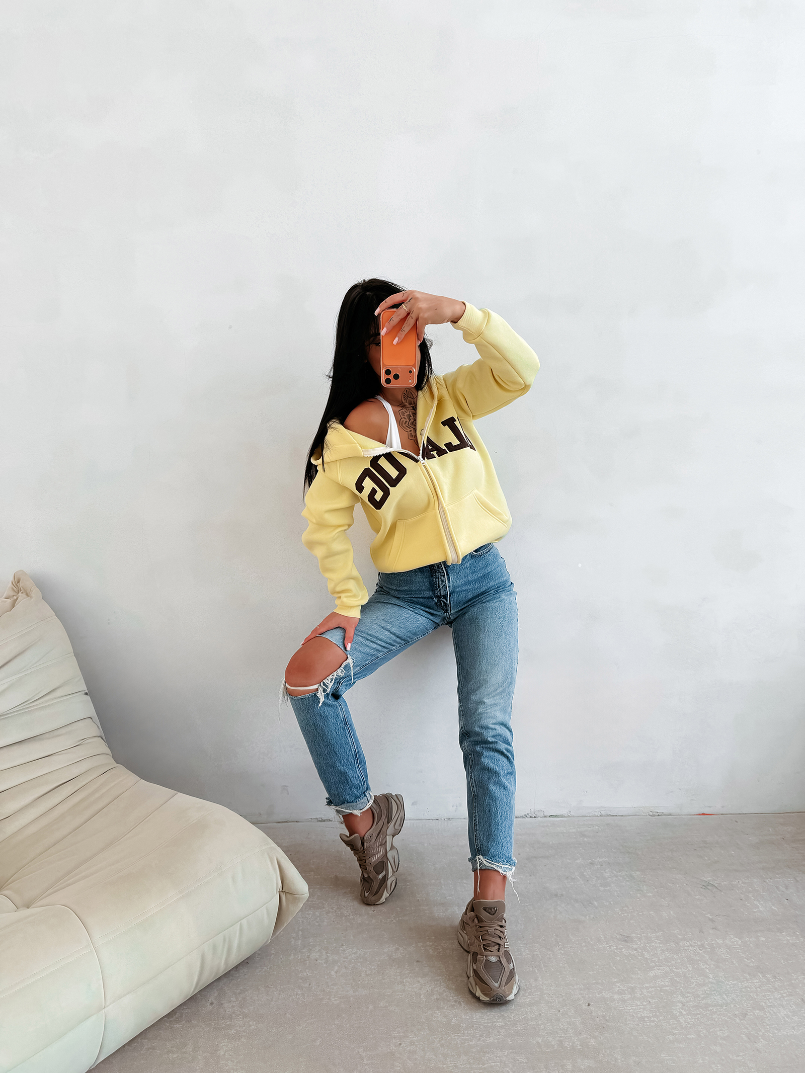 Bluza damska OLAVOGA IRIS żółta - obrazek 2