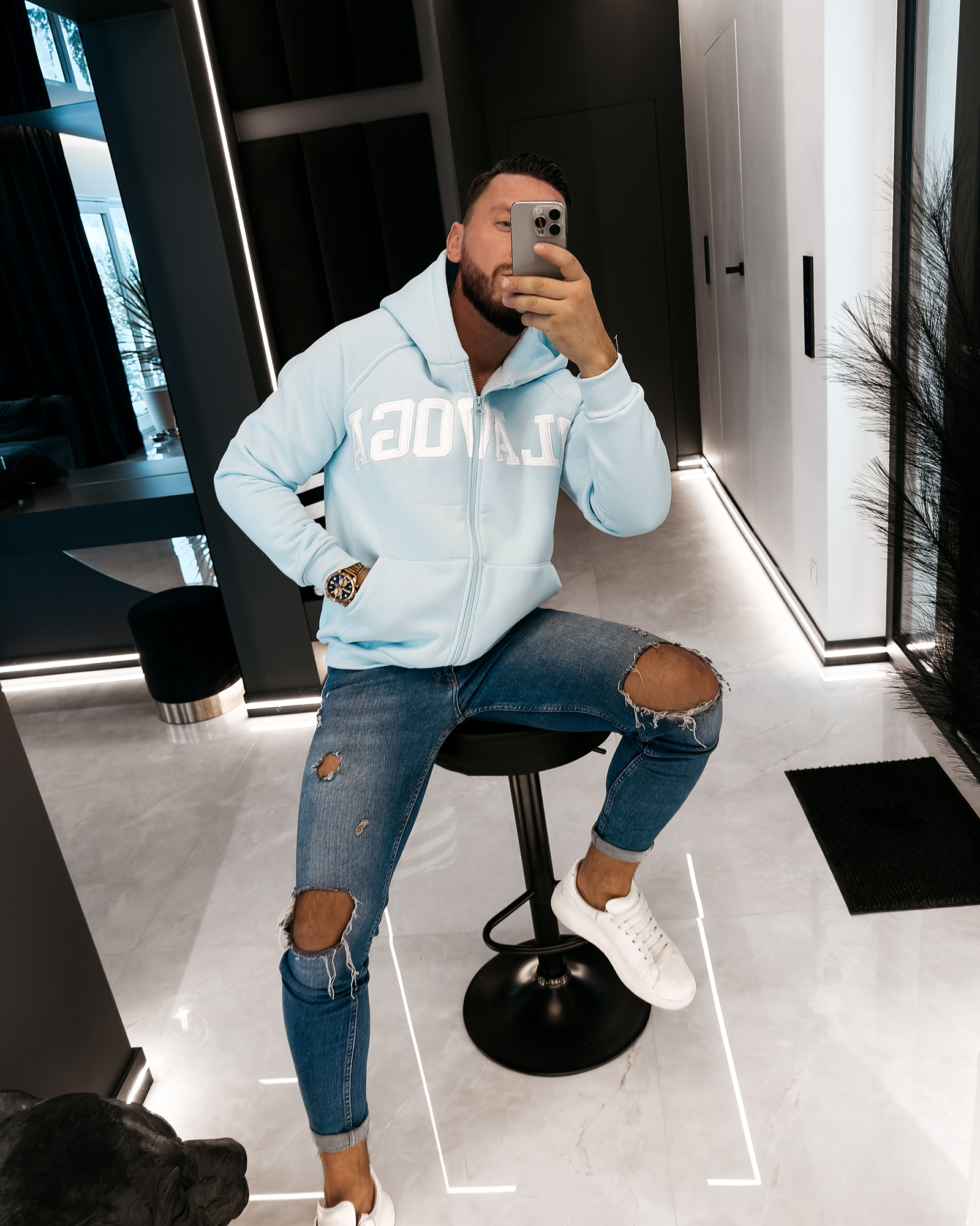 Bluza męska OLAVOGA IRIS miętowa - obrazek 2