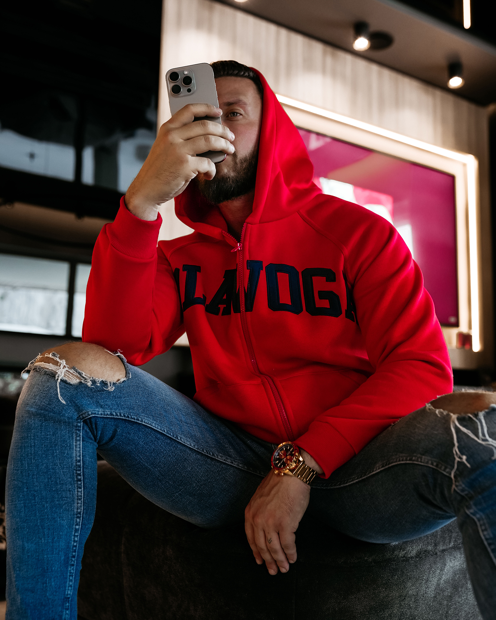 Bluza męska OLAVOGA IRIS czerwona