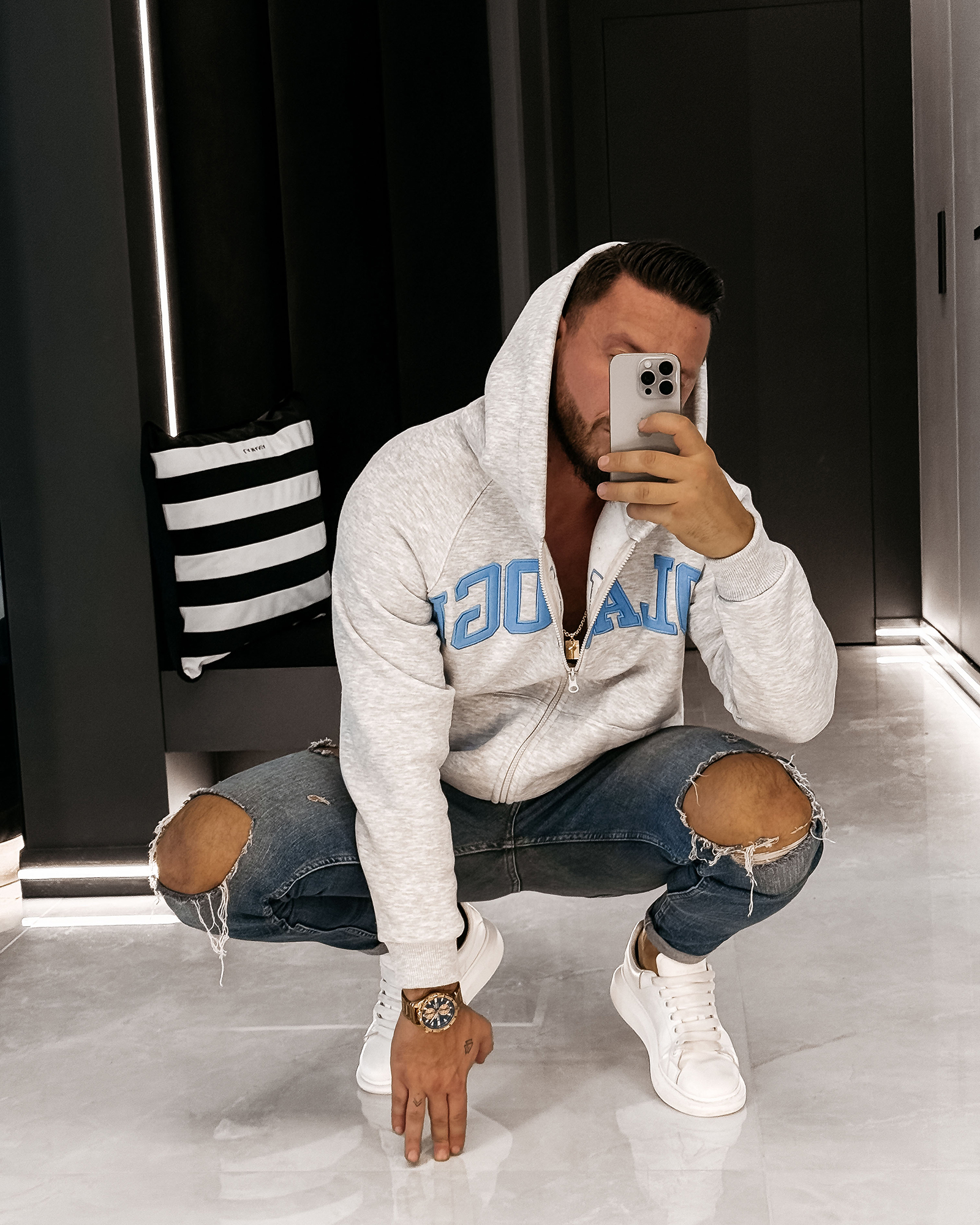 Bluza męska OLAVOGA IRIS szara - obrazek 2