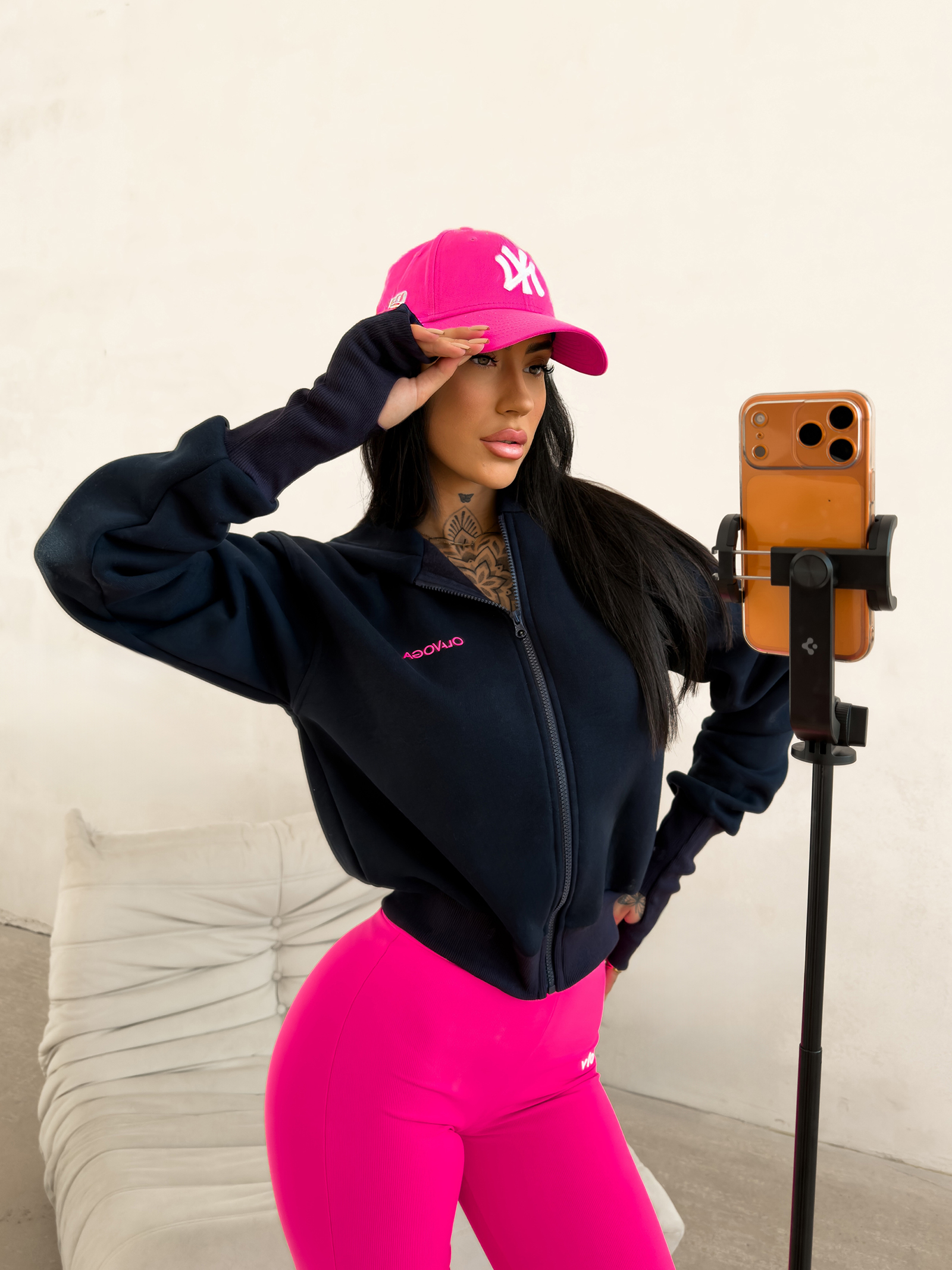 Bluza damska OLAVOGA LUMINK granatowa