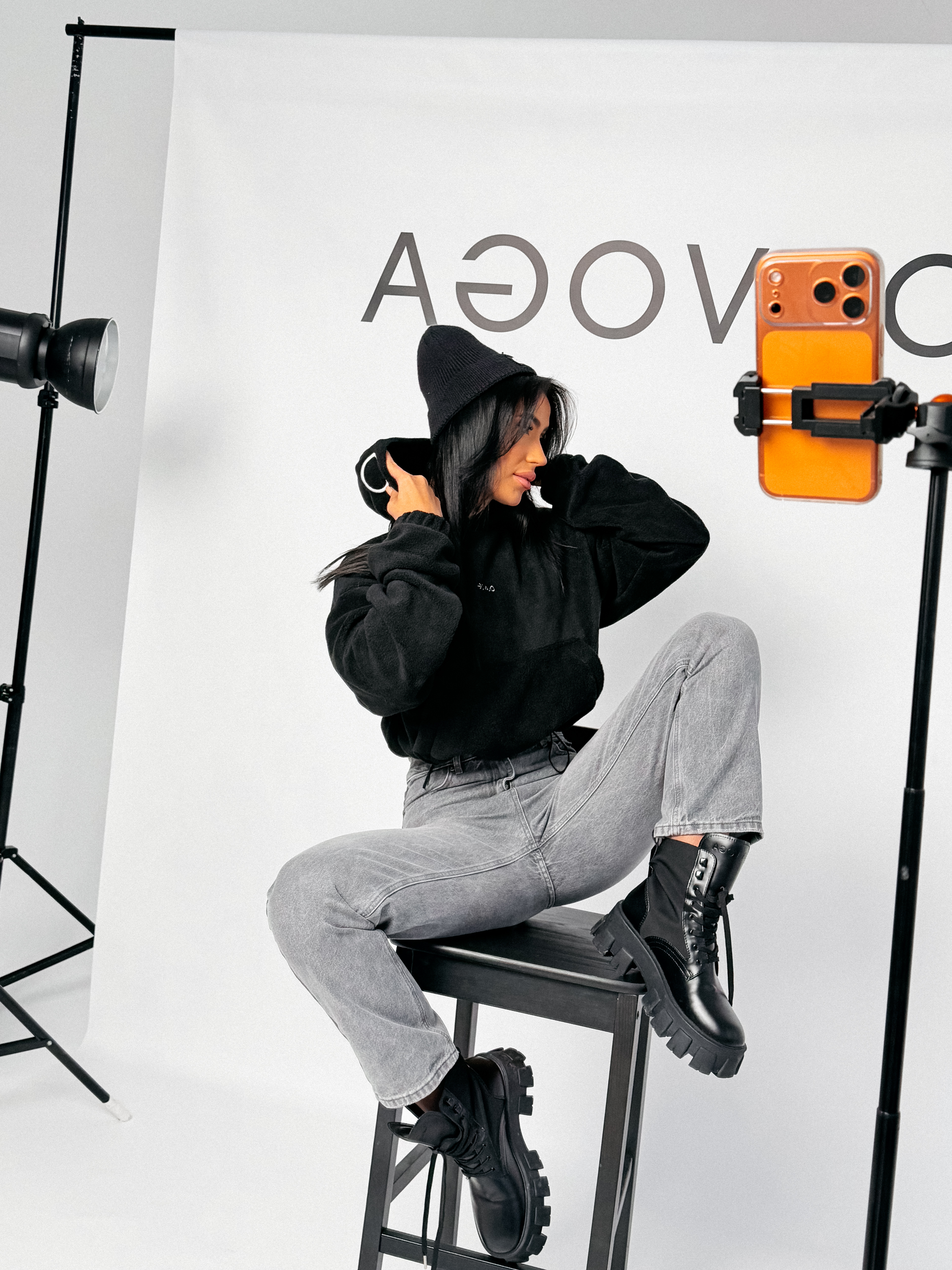 Bluza damska OLAVOGA MERIDIAN czarna - obrazek 2