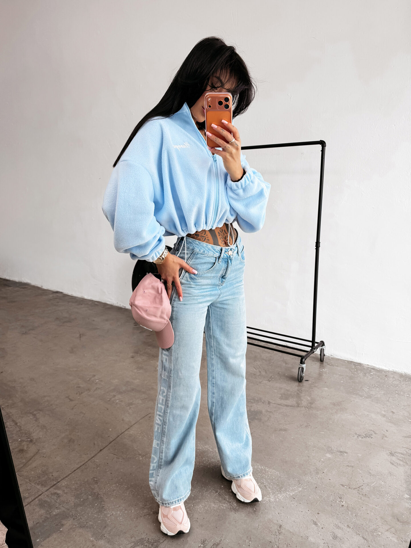 Bluza damska OLAVOGA SOFTI niebieska - obrazek 2