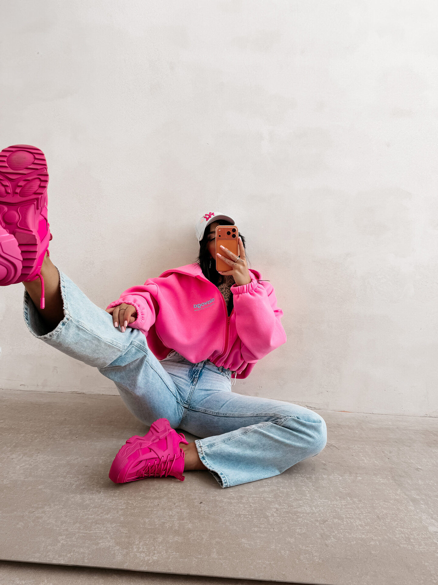 Bluza damska OLAVOGA TULIP różowa - obrazek 3