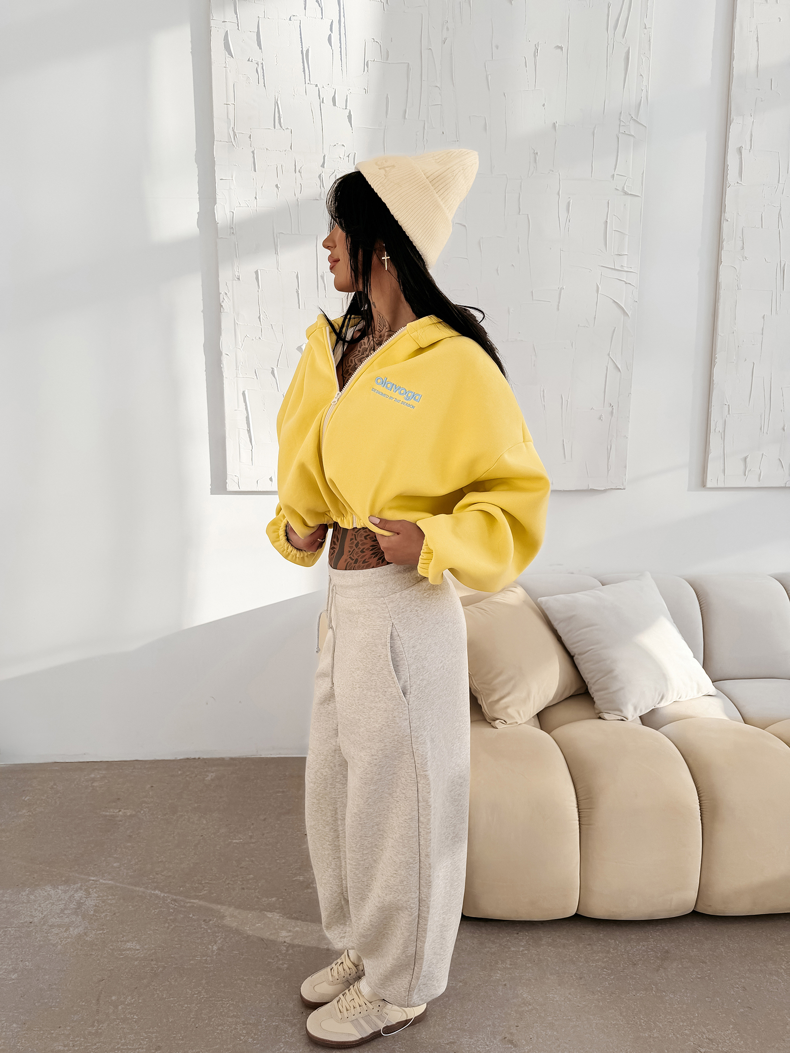 Bluza damska OLAVOGA TULIP żółta - obrazek 2