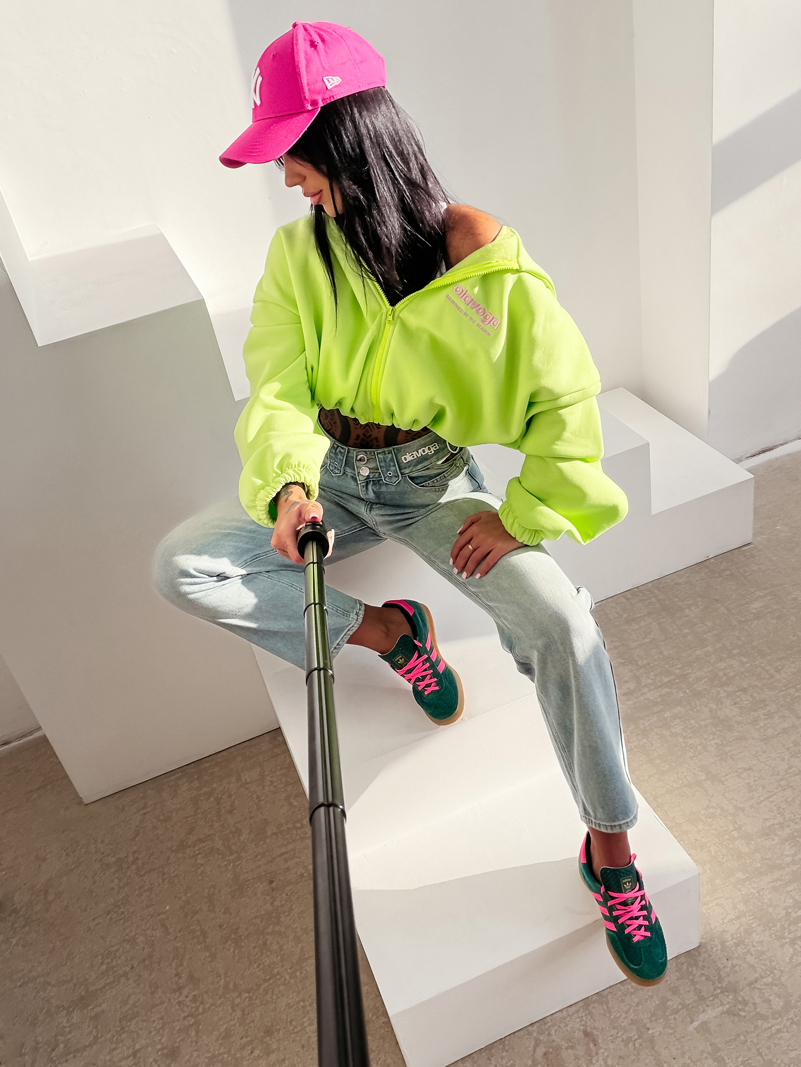 Bluza damska OLAVOGA TULIP zielona - obrazek 2