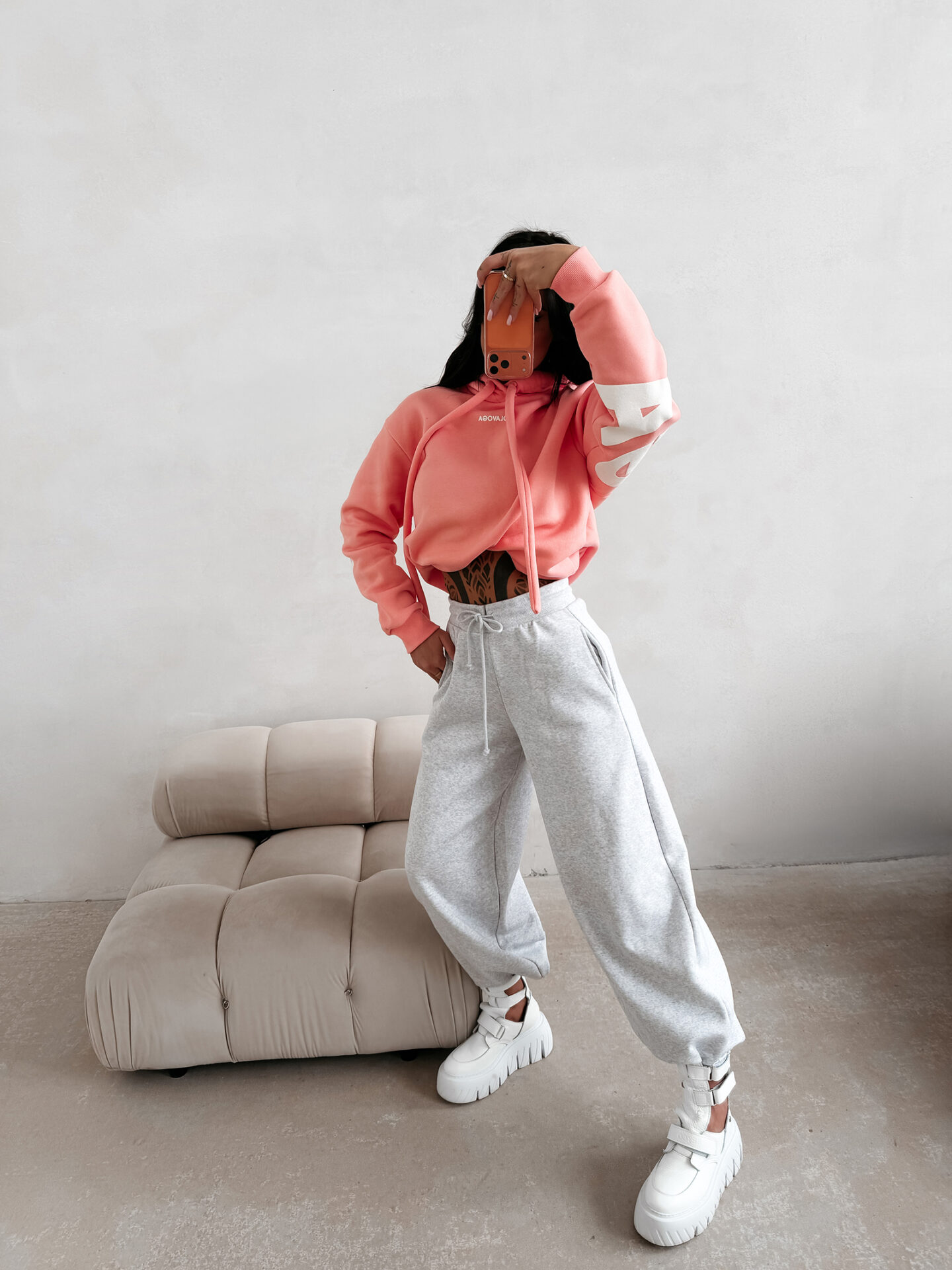 Bluza damska OLAVOGA VINTA koralowa - obrazek 3