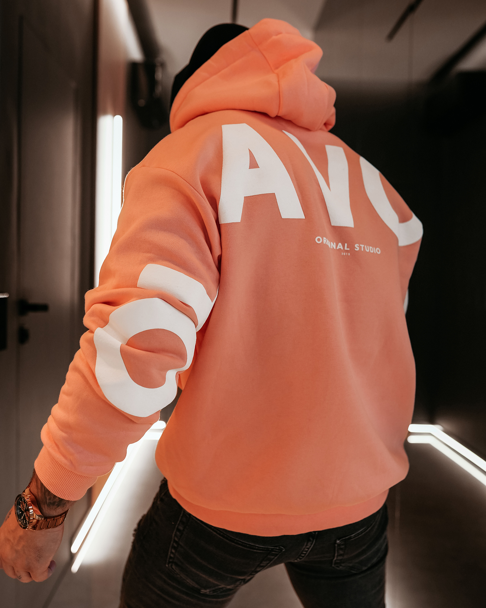 Bluza męska OLAVOGA VINTA koralowa