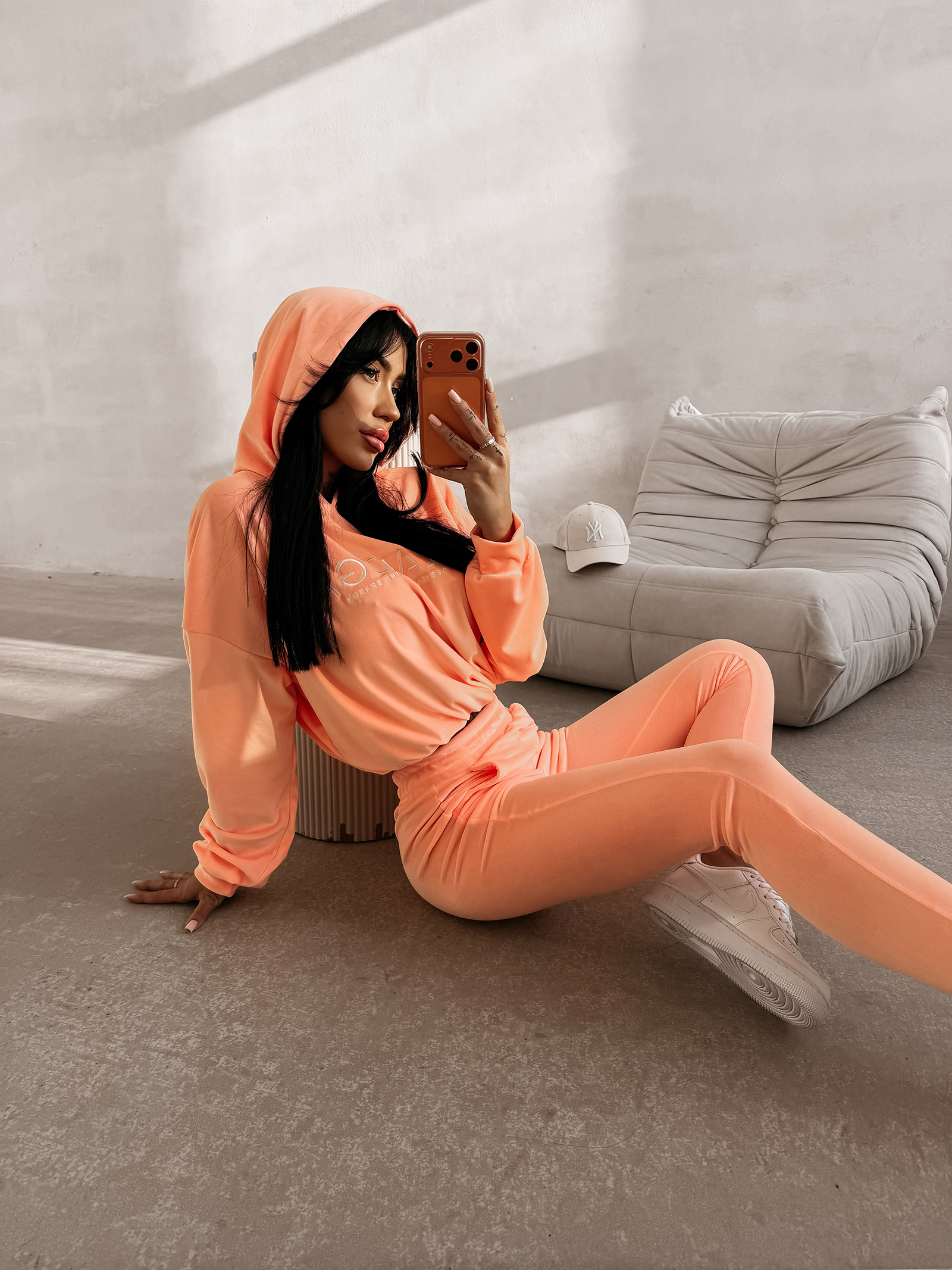 Komplet damski OLAVOGA HANDIES koralowy