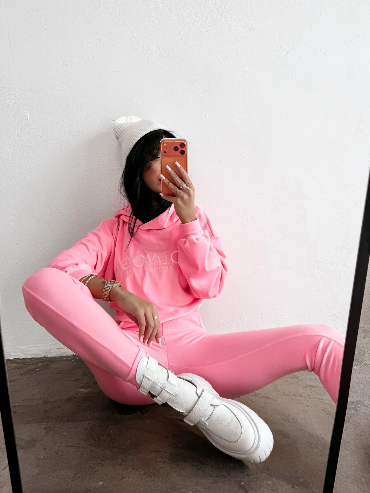 Komplet damski OLAVOGA HANDIES różowy - obrazek 2