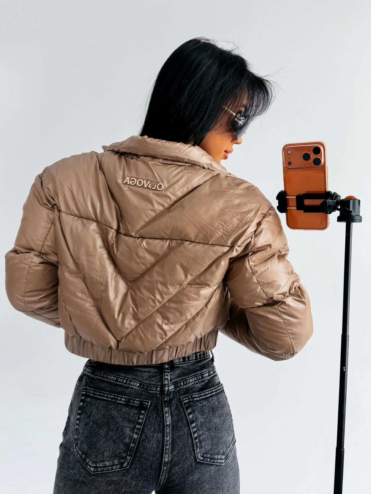 Kurtka damska OLAVOGA TAZZU beżowa - obrazek 2