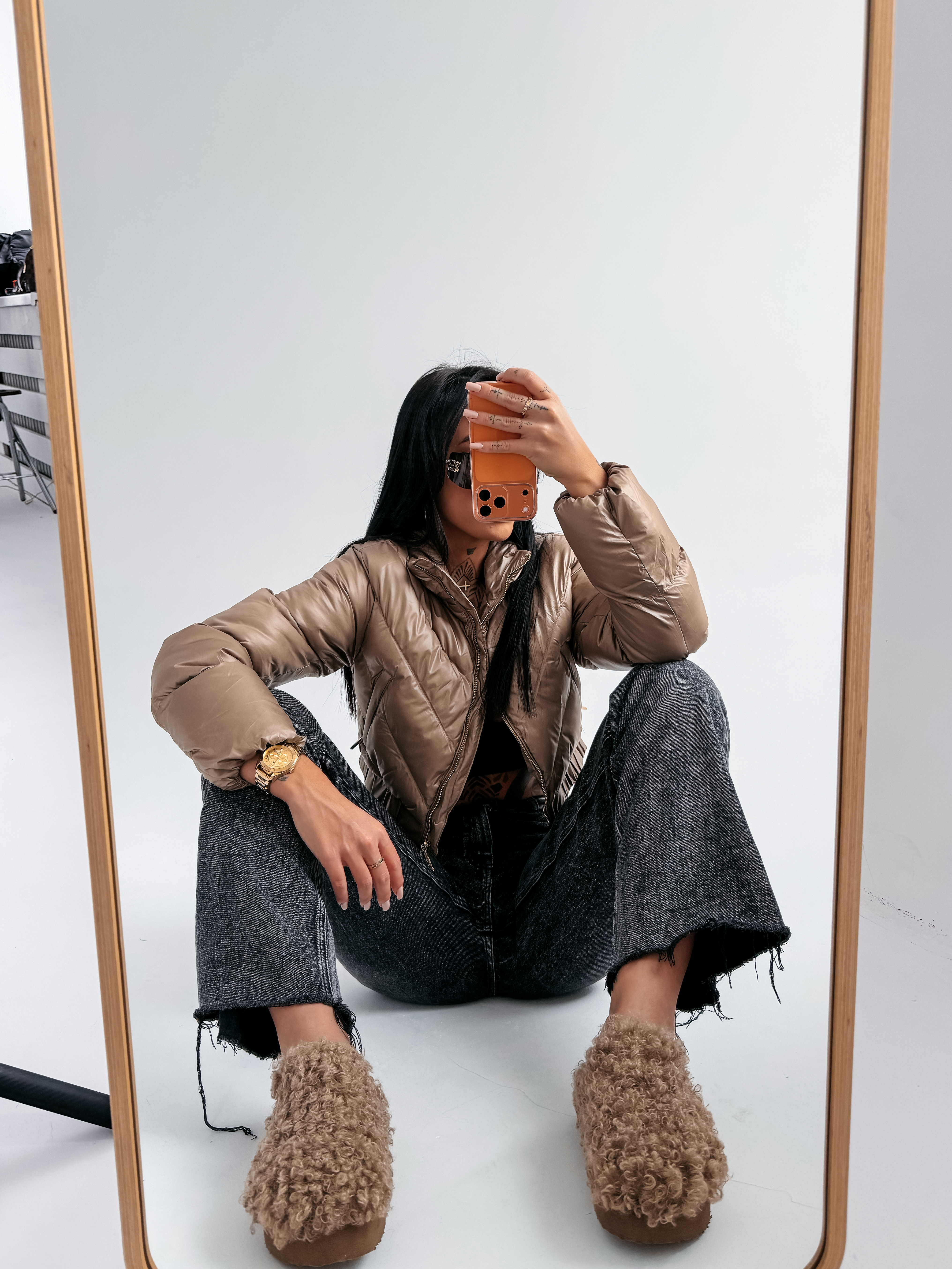 Kurtka damska OLAVOGA TAZZU beżowa - obrazek 4